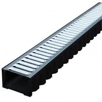 Gutter with grating