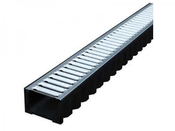 Gutter with grating